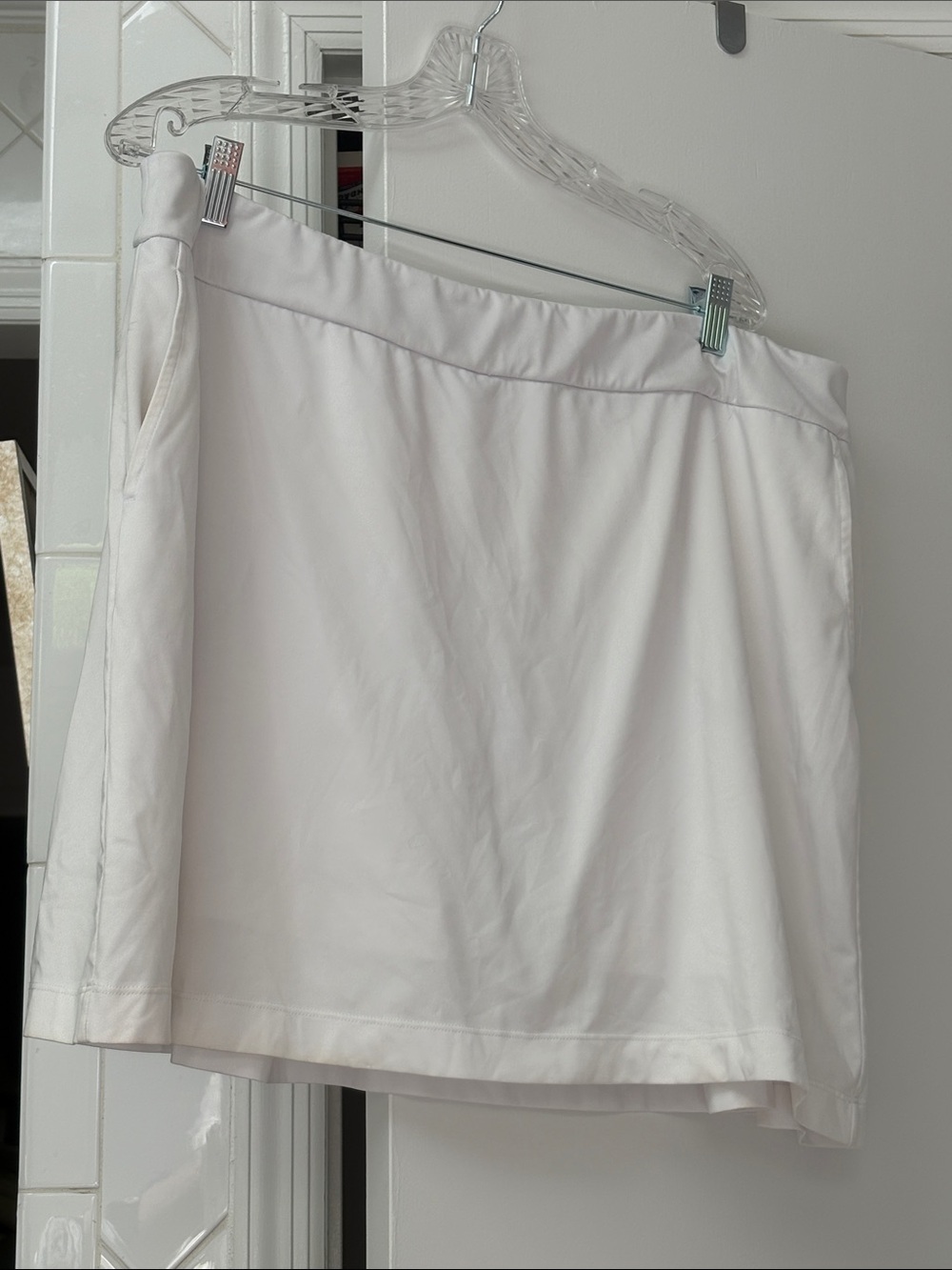 White A-Line Golf Skort